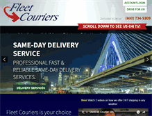 Tablet Screenshot of fleetcouriers.com